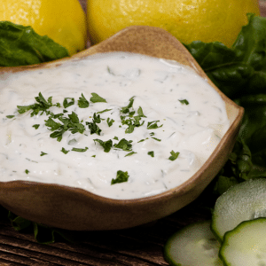 gluten free dairy free tzatziki sauce square