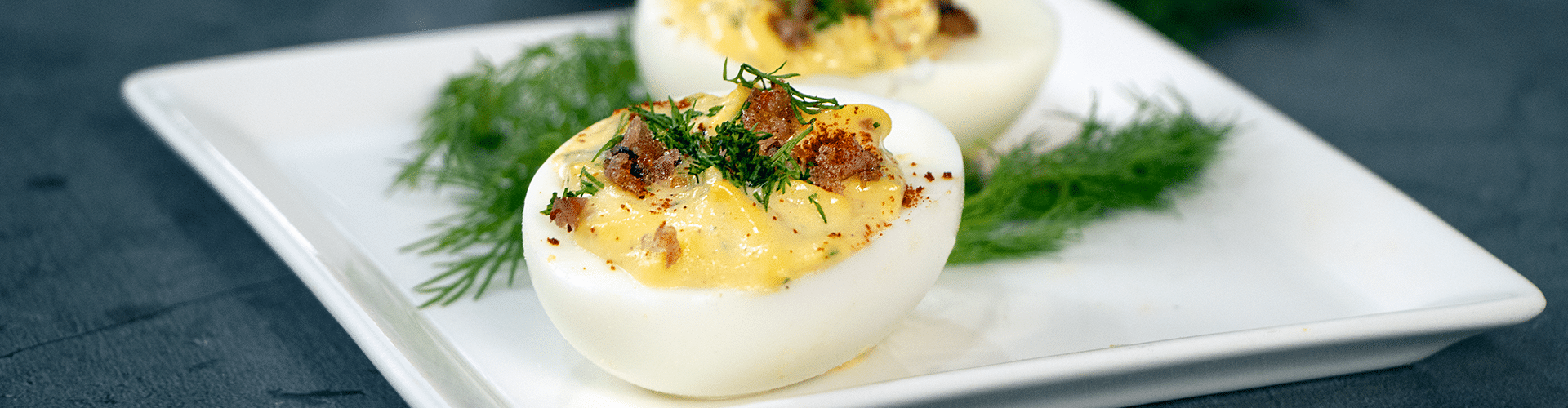 gluten free dairy free candied bacon and scallion deviled eggs full final