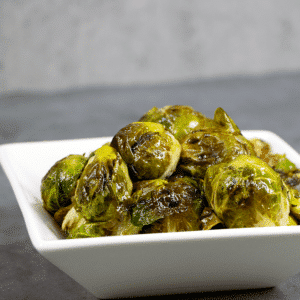 gluten free dairy free maple glazed brussels sprouts square