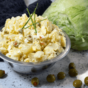 gluten free dairy free deviled egg potato salad square 02