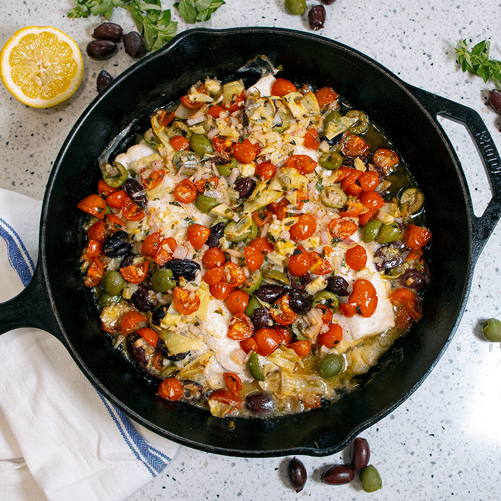 Gluten-free dairy-free Mediterranean white fish