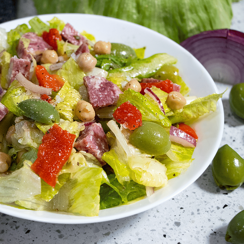 Flavorful Italian Salami and Chickpea Chopped Dinner Salad Recipe (GF/DF)