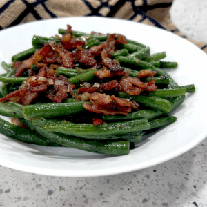gluten free dairy free green beans and bacon square
