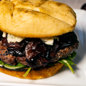 gluten free dairy free cherry onion jam burger square 02